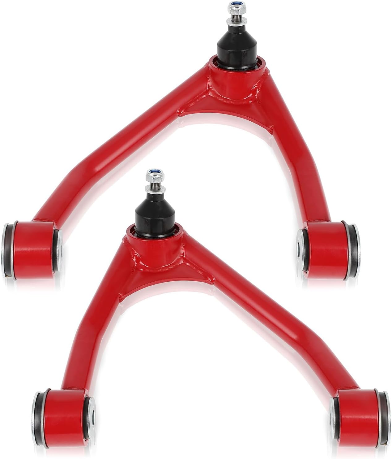 SCITOO Performance Adjustable 2-4" Front Upper Control Arms fit for Cadillac Escalade 2007-2014 for Chevrolet Suburban 1500 2007-2014 for Improved Suspension Performance - Red Set of 2