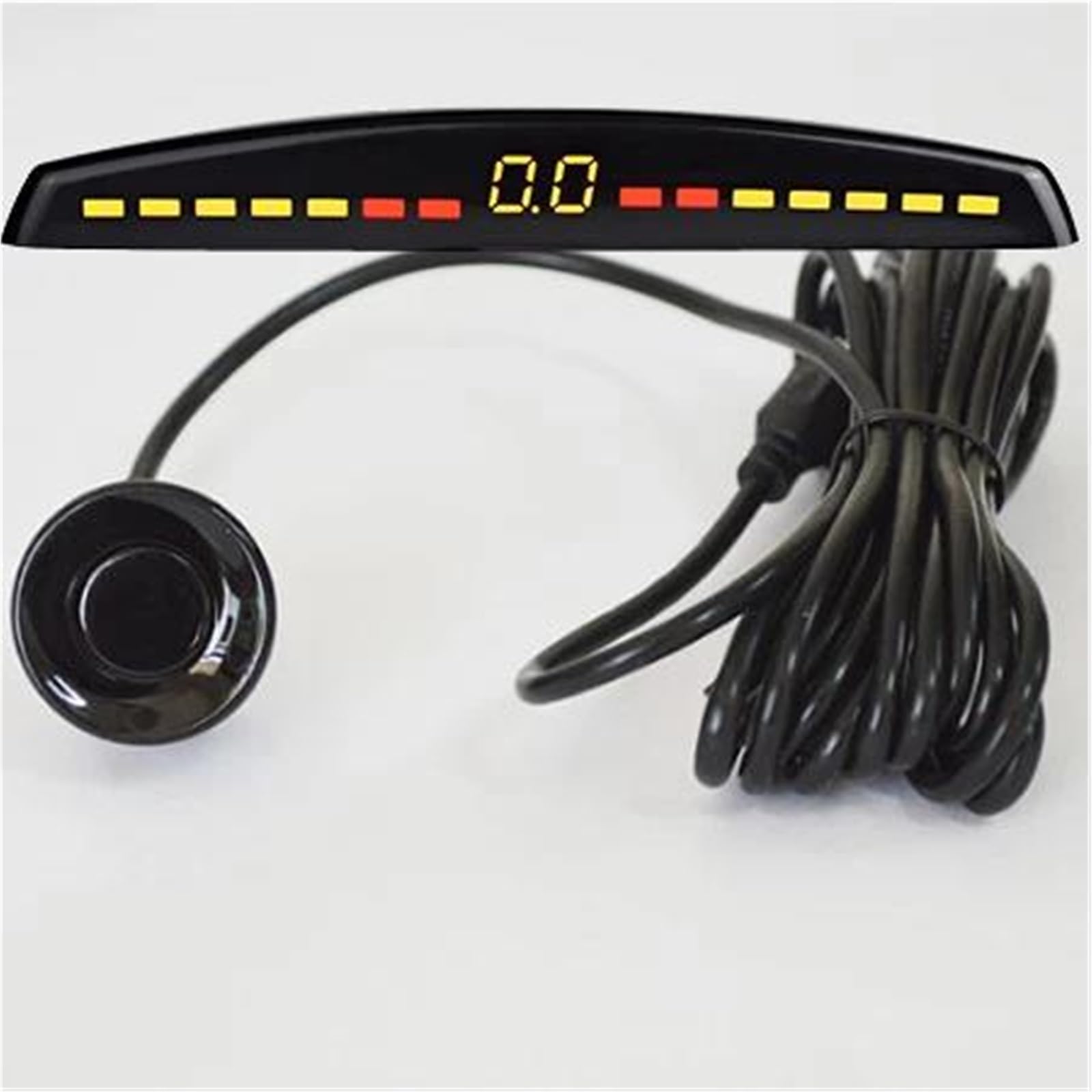 Sensores De Aparcamiento Sensor Aparcamiento Coche Detector Automático Aparcamiento Pantalla Parktronic Monitor Marcha Atrás con 4 Sensores Radar Sensores(Negro)