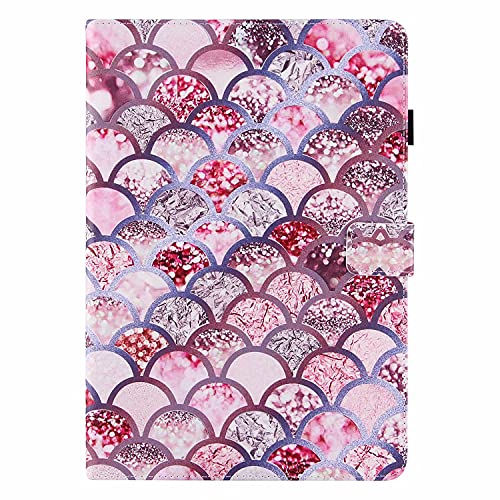 Ttimao Hoesje voor iPad 10.2" (2020)(2019)/iPad Air (3rd Gen) 10.5" 2019/iPad Pro 10.5" 2017 PU-Leer Flip Wallet met Standaardfunctie en Potloodhouder Automatische Slaap/Waakstand-Roze Schalen - Image 3