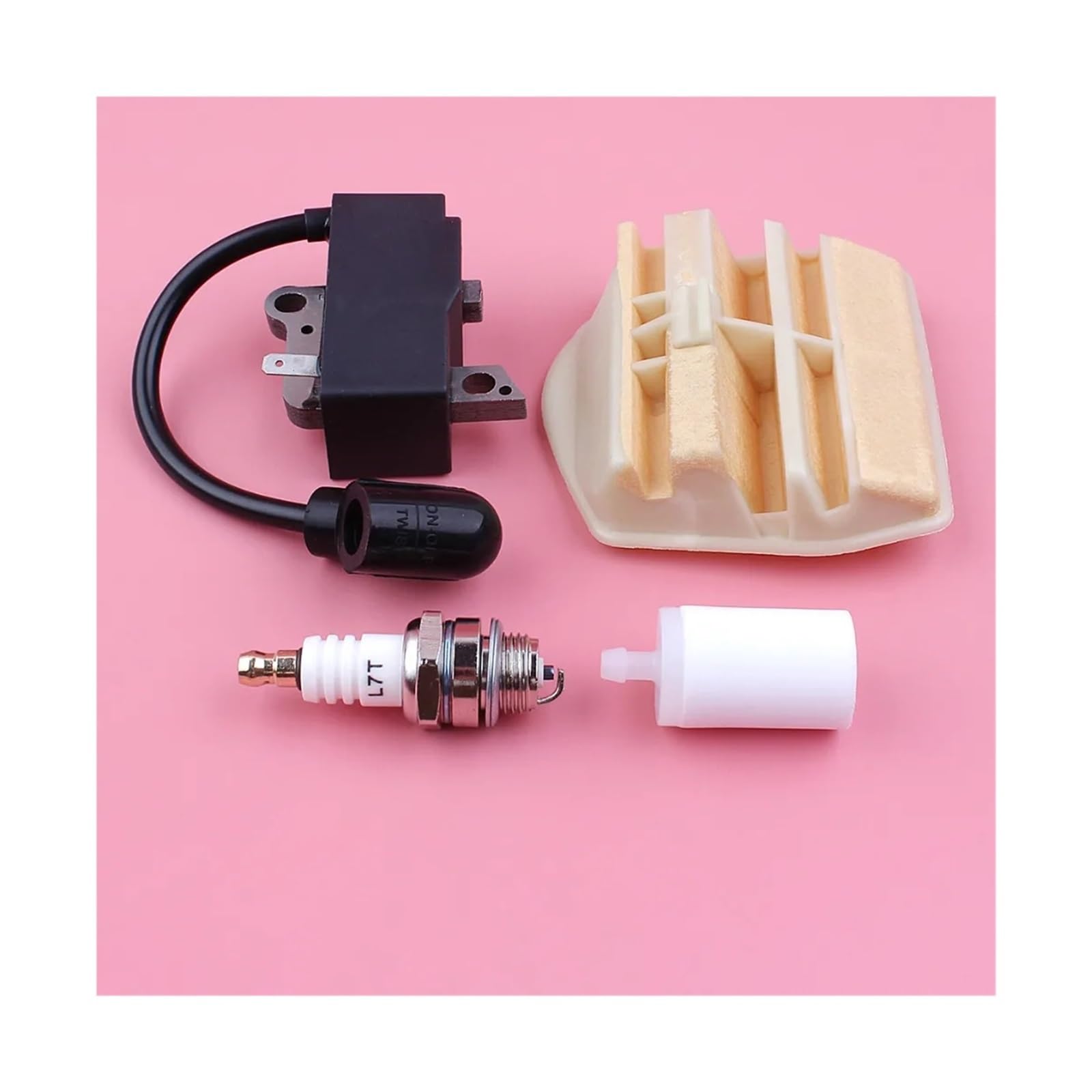 Kit de bujías con módulo de Bobina de Encendido y Filtro de Aire for Motosierra 445, 450, 445e y 450e (Repuesto 573935702)
