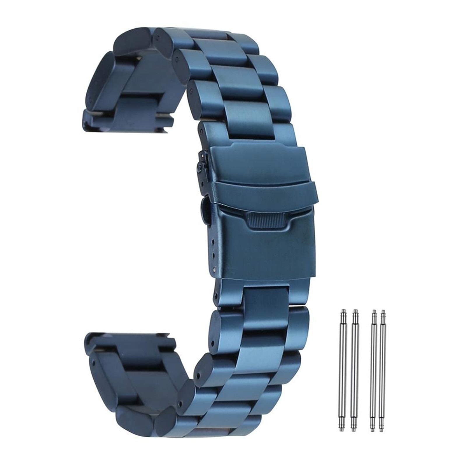 Bracelet de montre 22 mm Bracelet 24 mm Bracelet Bracelet de montre 26 mm Boucle Bracelet en acier inoxydable bleu