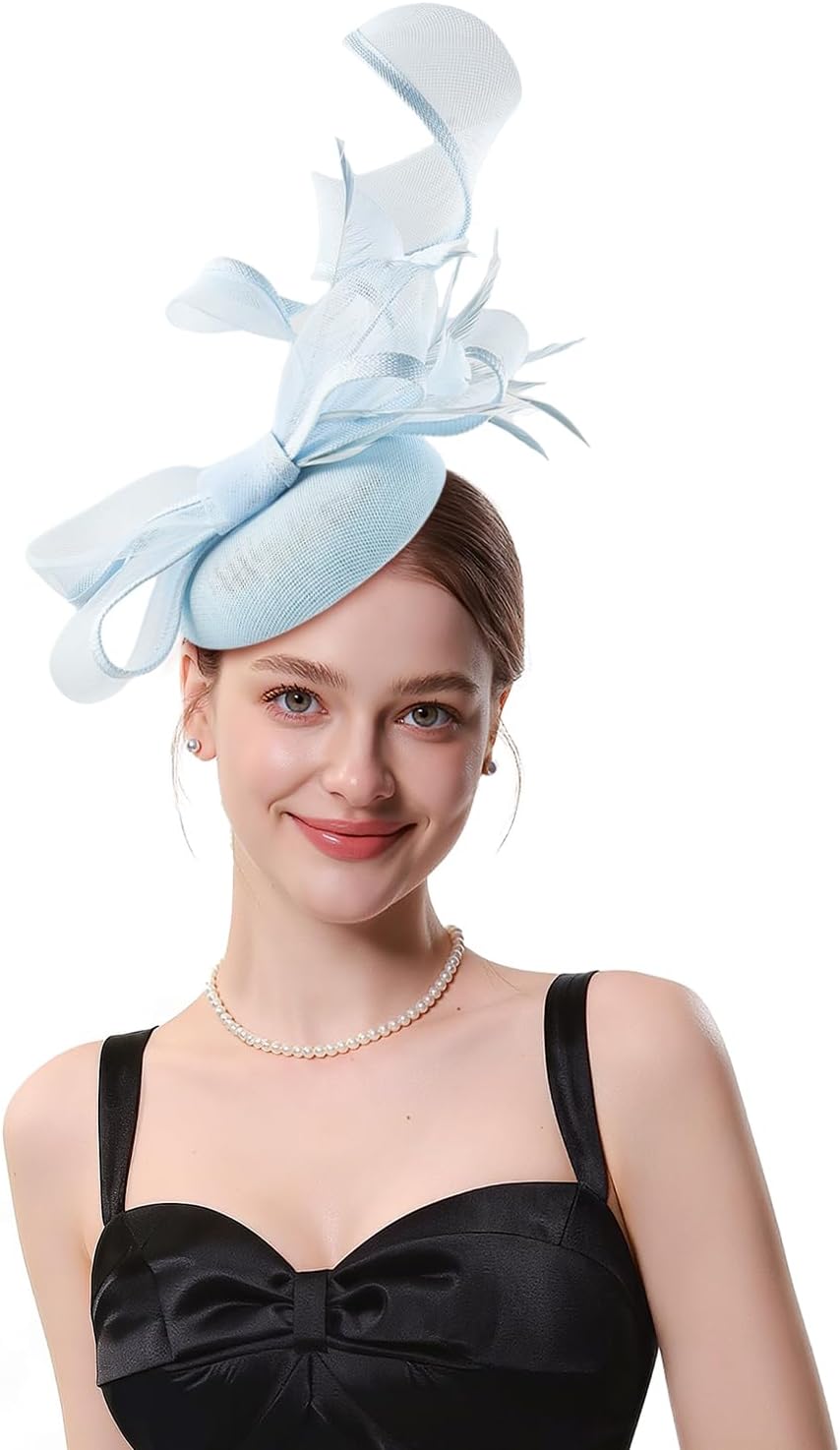 Fascinator Hats Tea for Women Party Hat Vintage Pillbox Kentucky Hat Headband Wedding Flower Feathers Hair Clip