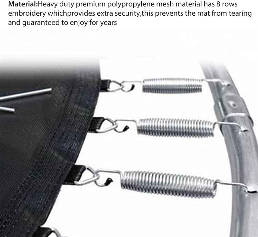 LXUKYG PP Replacement Trampoline Mat Fits 6/8ft Round Frame, Spring Not Includ for Round Trampoline Accessories (Color : Black, Size : 8FT)