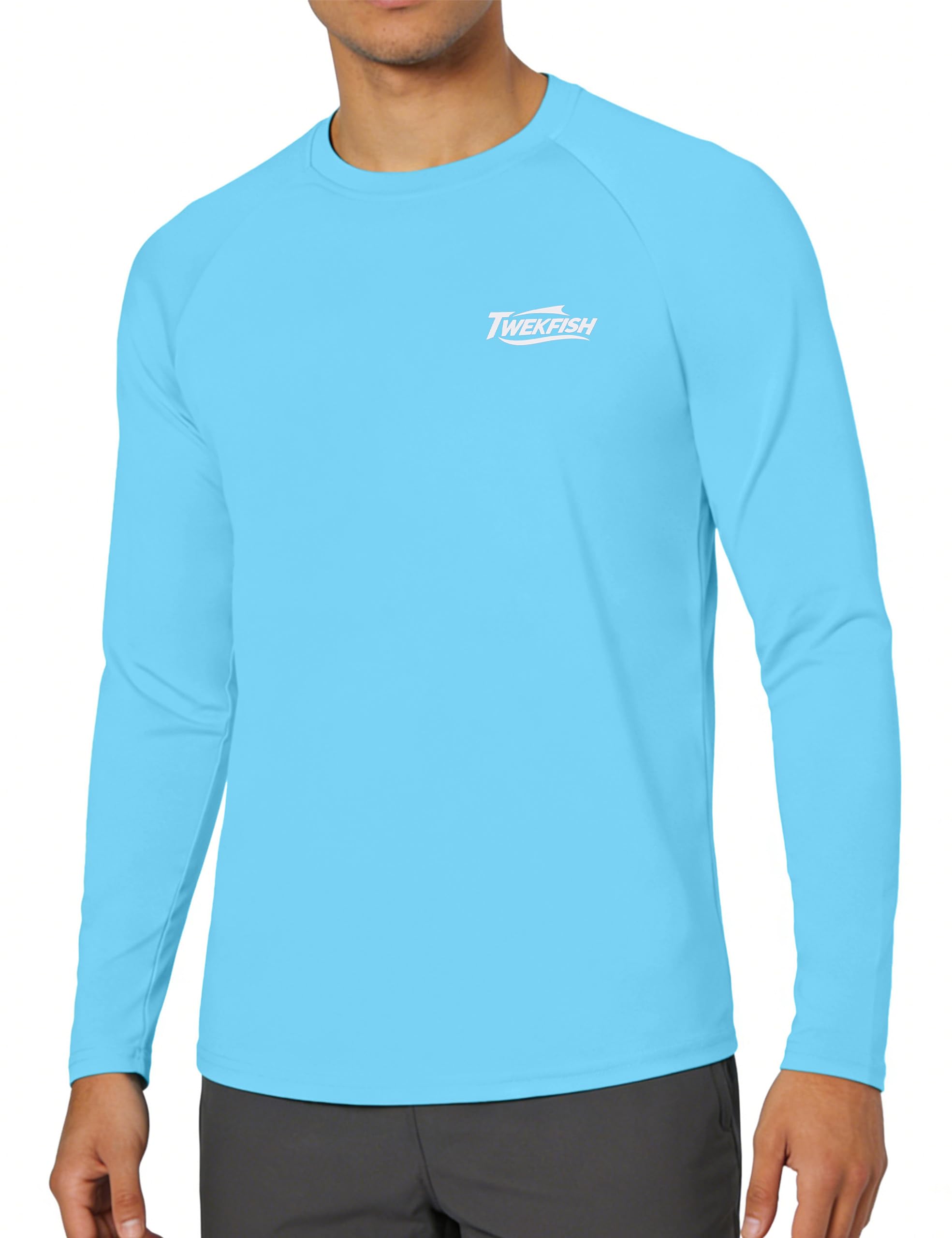 Men's UPF 50+ Sun Fishing Shirt, Long Sleeve UV Protection Tee, Quick Dry Rash Guard for Outdoor Swim Hiking — view 2