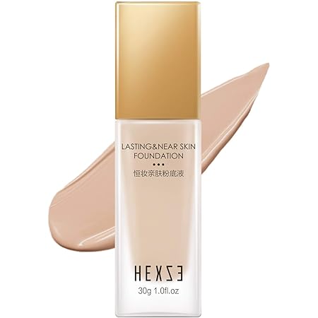 Amazon Hexze ヘックスゼ リキッドファンデーション メイクアップ ベース ファンデ ラスティングカバー ツヤ肌 毛穴カバー 崩れにくい ニキビカバー くま消し 明るい透明感肌色 Hexze ビューティー 通販