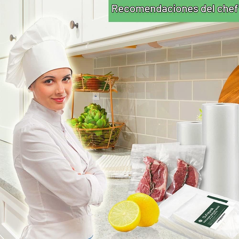 O2frepak 150 Bolsas de Vacío Para Alimentos 15x25/20x30/28x40cm Sin BPA