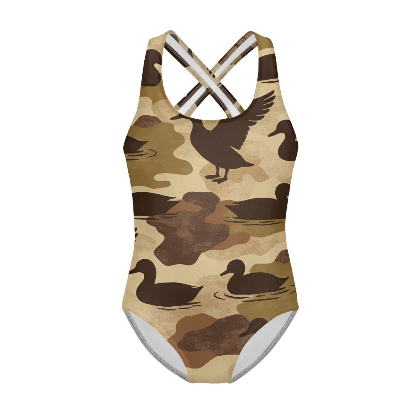 Girls Swimsuit Criss Cross Back 1-Piece Summer Beach Swiwmear