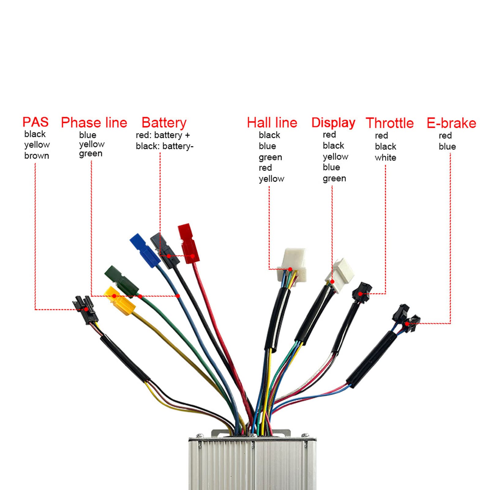 Topyond 36v 48v 1000w Electric Brushless Motor Kit, 30a Square Wave Dual Mode Controller Lcd8h Panel 10b Power Magnetic Point 20x Full Throttle Grip for Electric Power Bicycle, Electric Bike