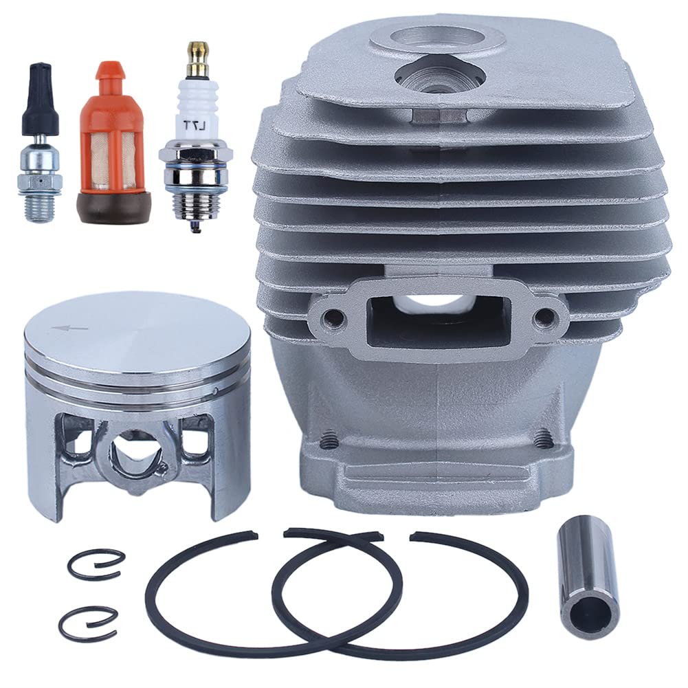 Kit Piston Cylindre 52mm Pour Tronçonneuse à Béton Stihl TS480i TS500i - Remplace 4250 020 1200 - Inclut Filtre, Bougie, Soupape