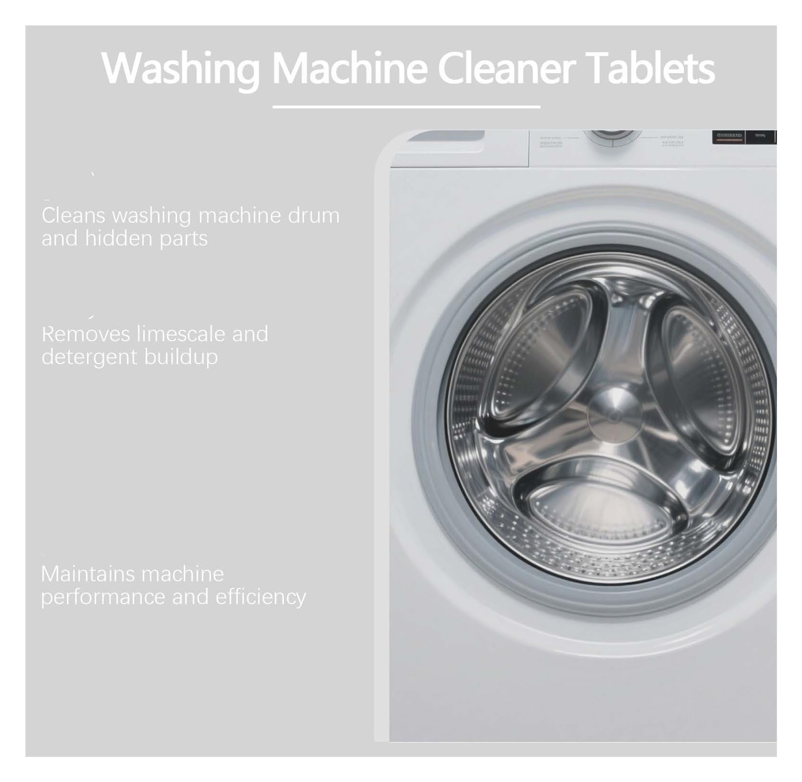 12er-Pack Waschmaschinen-Reinigungstabletten, One-Touch-Entkalkung for den täglichen Gebrauch(2pcs)