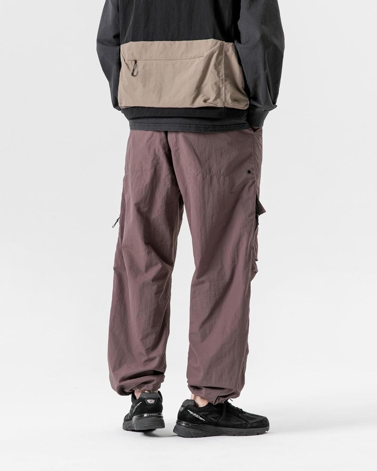 Parachute Cargo Pants Men Women–Lightweight&Fleece Lined Quick Dry Joggers Drawstring Tactical Pants for Hiking