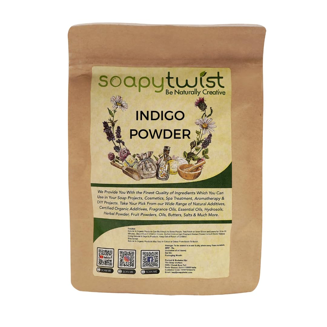 Soapy Twist indigo powder - 100g for Face Pack, Lip Scrub & Body Scrub-image-14
