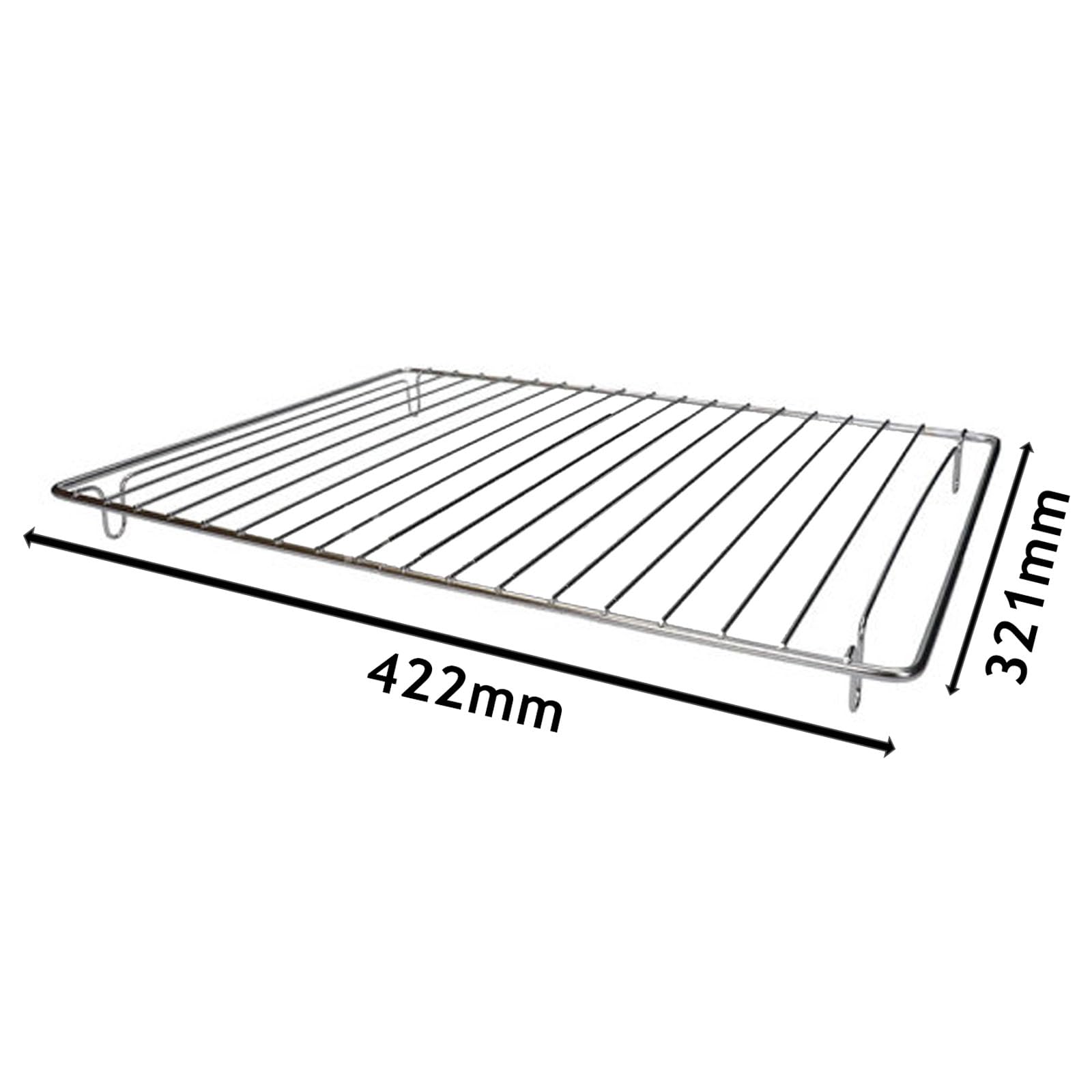 SPARES2GO Tropfpfanne Backblech Bräter kompatibel mit Beko Backofen (462 mm x 372 mm) + Gittereinsatz