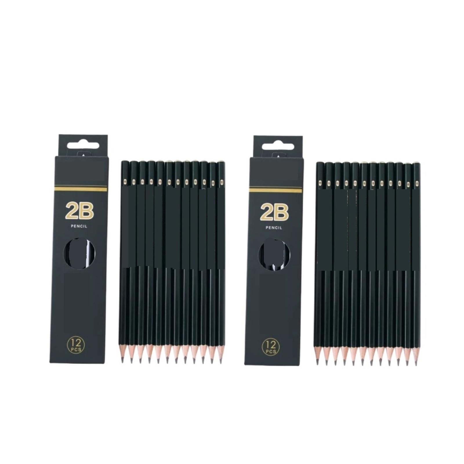 Crayons de dessin professionnels 2B crayon croquis plomb noir pour esquisse - 5