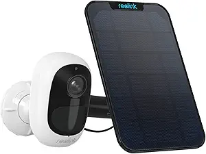 REOLINK Argus 2E Solar Wireless Security Camera - 2K Cameras for Home Security Indoor Outside, No Hub Needed, No Extra Subscription Fee, Smart Detection, Rechargeable Battery Powered asin的图片