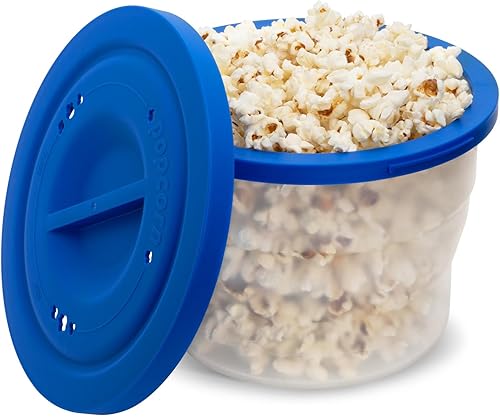 Palomitas de maíz de silicona para microondas, plegable para microondas, tazón de silicona libre de BPA con tapa, recipientes reutilizables para