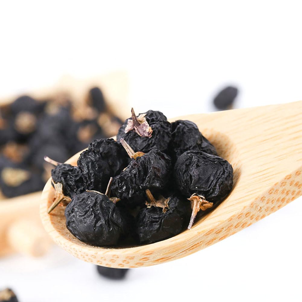 100% Dried Black Wolfberry 100G/3.52oz Black Goji Berries Black Wolfberry Tea Caffeine-Free Tea Gluten-Free