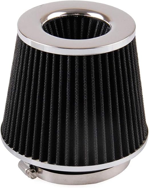 RYANSTAR Universal Clamp-on Air Intake Filter,3 in /3.5 in /4 in Three Different Sizes, Round Tapered High Performance, Washable, Replacement Air Filter, for Cars and Motorcycles (Black)