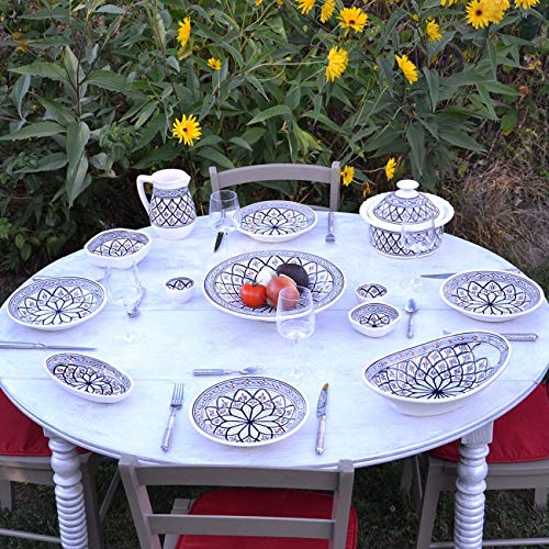 Lot de 6 assiettes creuses Bakir gris - D 24 cm
