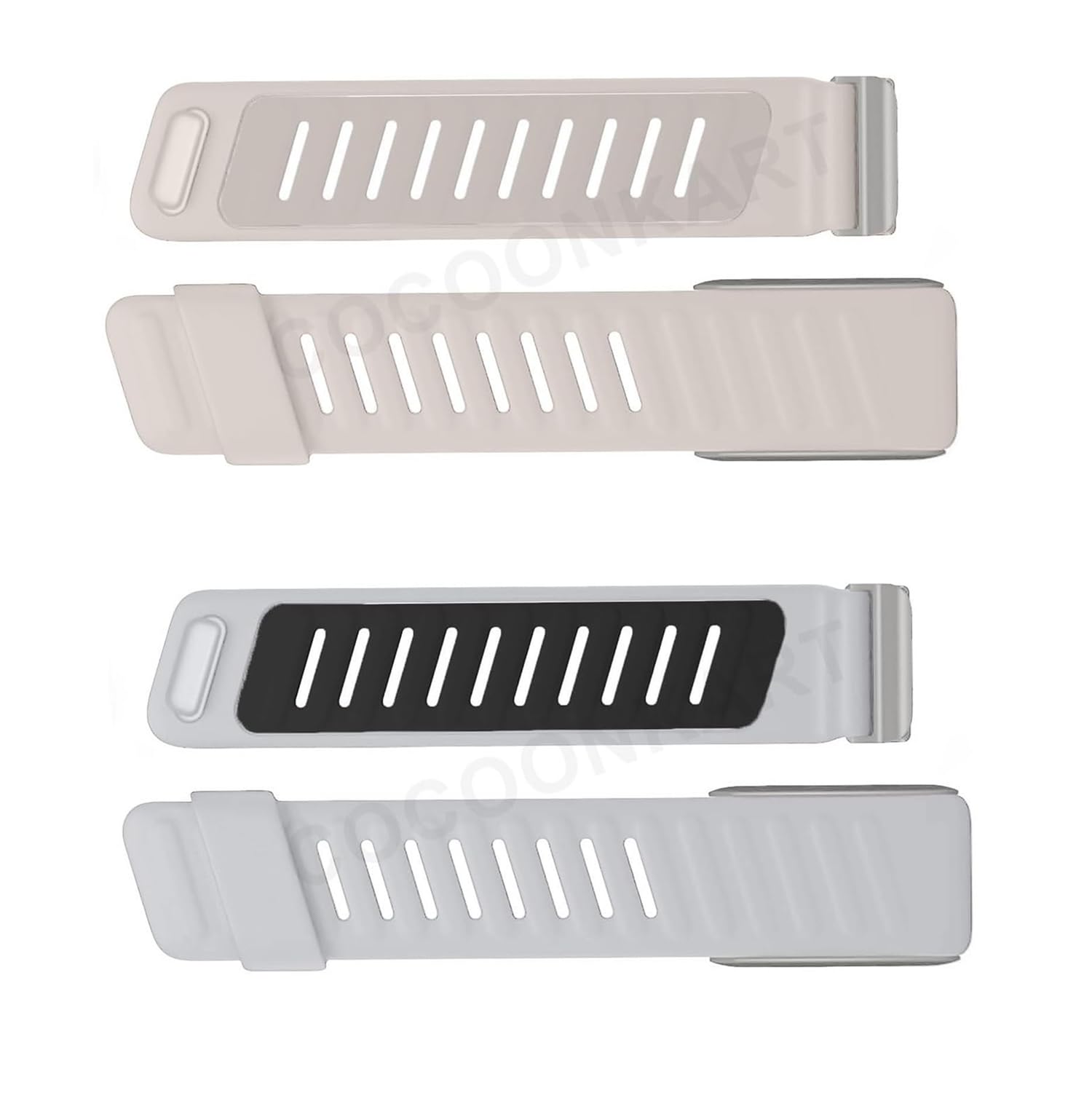 Cocoonkart Premium Comfort Durable Silicone Sport Wrist Strap for Whooop 4.0 Ultimate Comfort, Style and All-Day Wear (Pack of 2) (Starlight | Grey -Black)-image-34