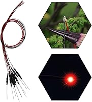 Vista 65 de Evemodel L0402B 20pcs pre-cableado SMD LED 0402 Bule Diodo emisor de luz 12V pre-soldado Micro Litz cable cable longitud 7.8 pulgadas (7.9 in)