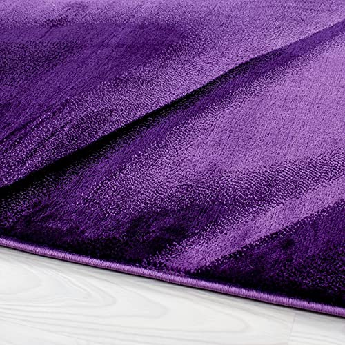 Tapis de salon moderne Miami violet, confort doux et isolant - 2