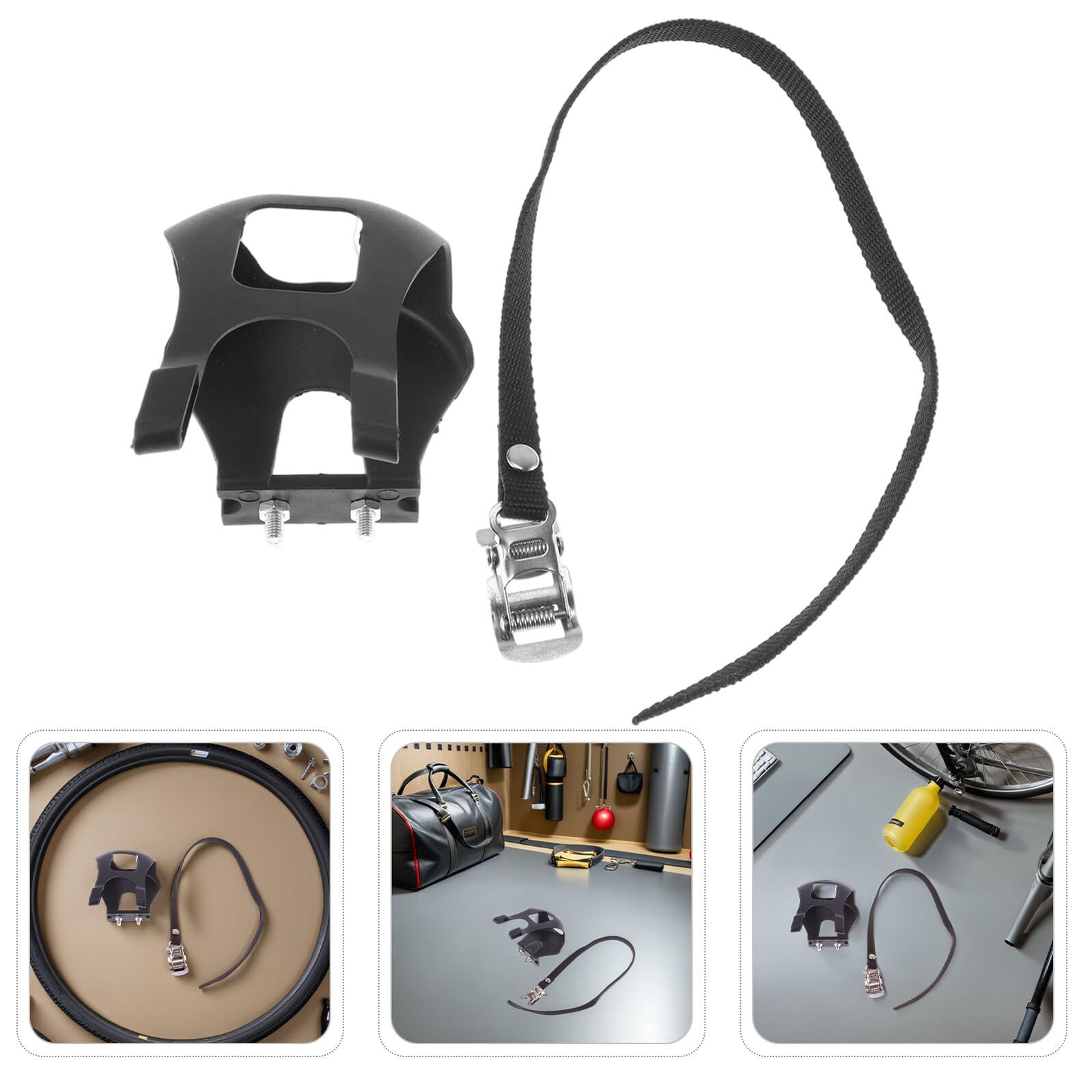 VICASKY 6 pezzi Cinghie Pedali Bici Regolabili con Toe Clips Ergonomiche Antiscivolo per Mountain e Road Bike Facili da Installare e Resistenti per Uso Indoor e Outdoor