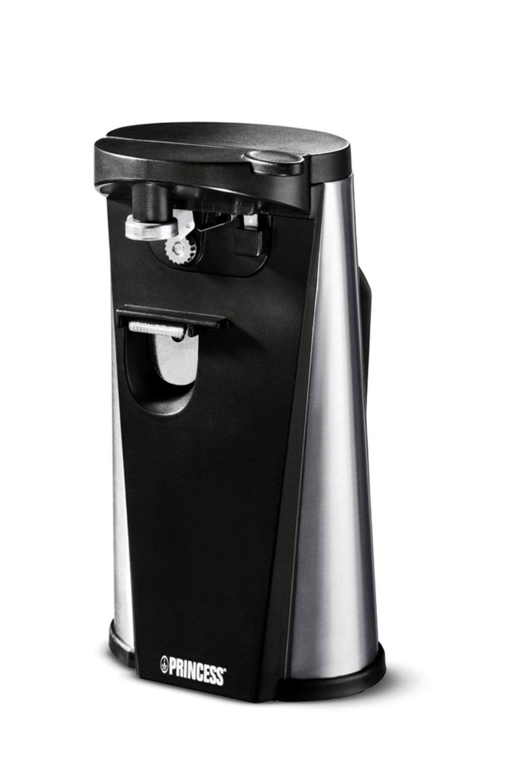 Princess 492941 Apriscatole Elettrico Multifunzione, Silver/Nero