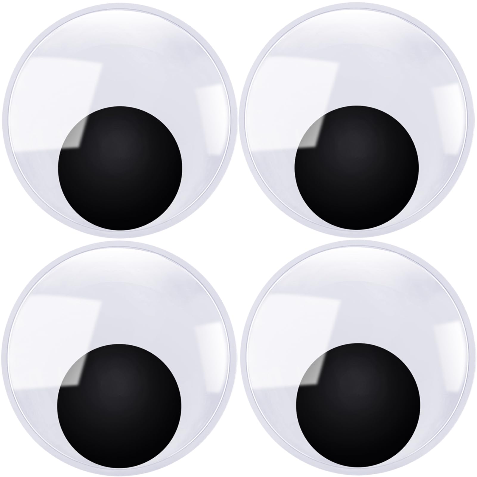 Ojos de plástico blanco TOAOB para manualidades divertidas y decoración creativa en casa