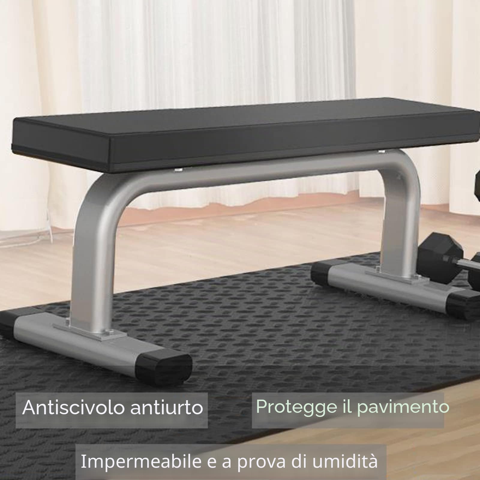 Tappetino Per Tapis Roulant, Tappetino Antirumore, Tappeto Antivibrazioni Per Tapis Roulant E Attrezzatura Palestra, Tappetino Ad Alta Densità Spessore 10 Mm, Protezione Del Pavimento