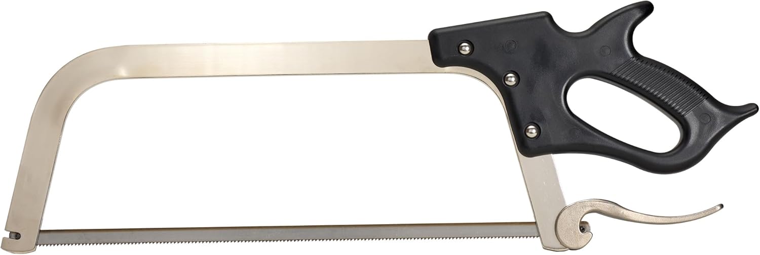 LEM Products 22" Meat Saw with Tightening Cam, Heavy Nickel-Plated Frame, Black Handle