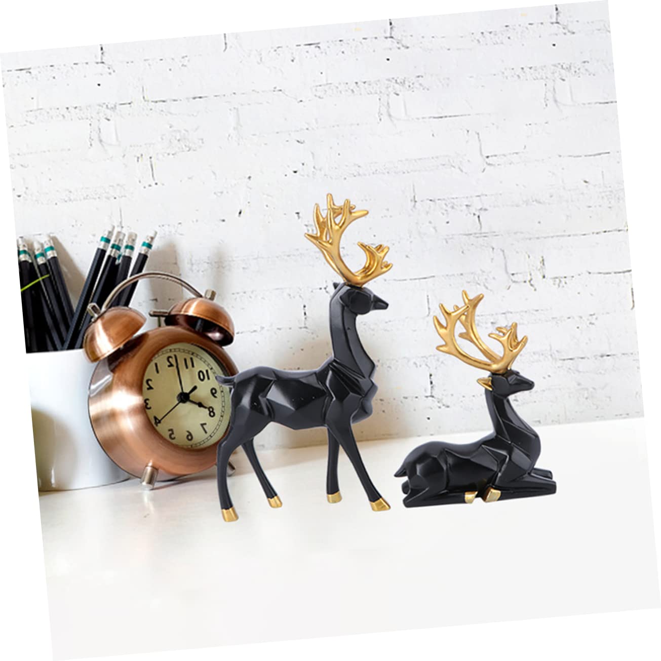 Toyvian 4stücke Moderne Rentier Deko Figuren Papercraft Weihnachtsdekoration Für Wohnzimmer Und Schreibtisch Elegante Tischdeko Für Stilvolle Innengestaltung
