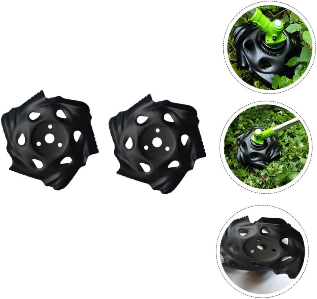 2pcs Manganese Steel Brush Cutter Head for Lawn Mowers Weeder Plate Trimmer Attachment Gardening Tool for Efficient Weed Removal