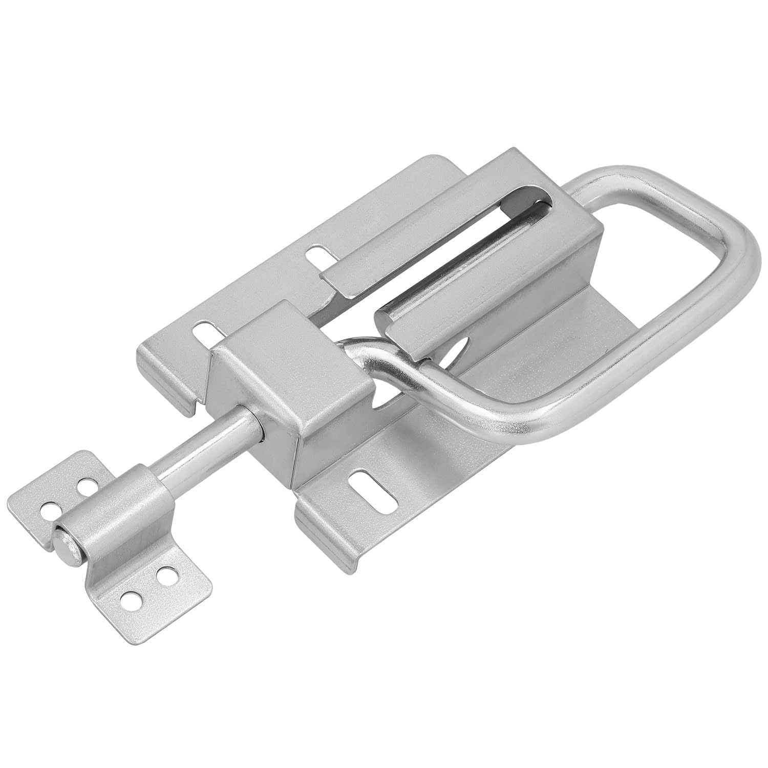 Kotarbau Silver Kotarbau® Spring Loaded Gate Bolt 190 Mm (7.48 In) Sliding Bolt Gate Latch Door Latch Lock Barrel Bolt Shed Barn Chicken Coop Galvanized Galvanised
