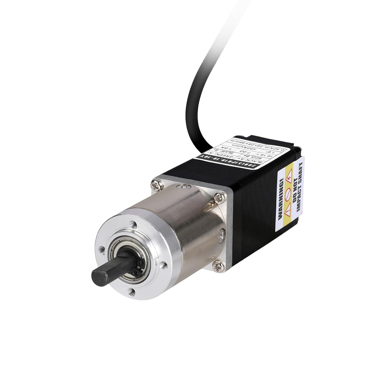 13.73:1 Geared Nema 11 Stepper Motor with Integrated Planetary Gearbox 1.8‌°‌ 2 Phase High Torque 11Ncm(15.58oz·in) Bipolar 1.0A 7Ω 88mm 4-Lead Shaft 18mm φ6mm Cable 1M 3D Printer DIY CNC