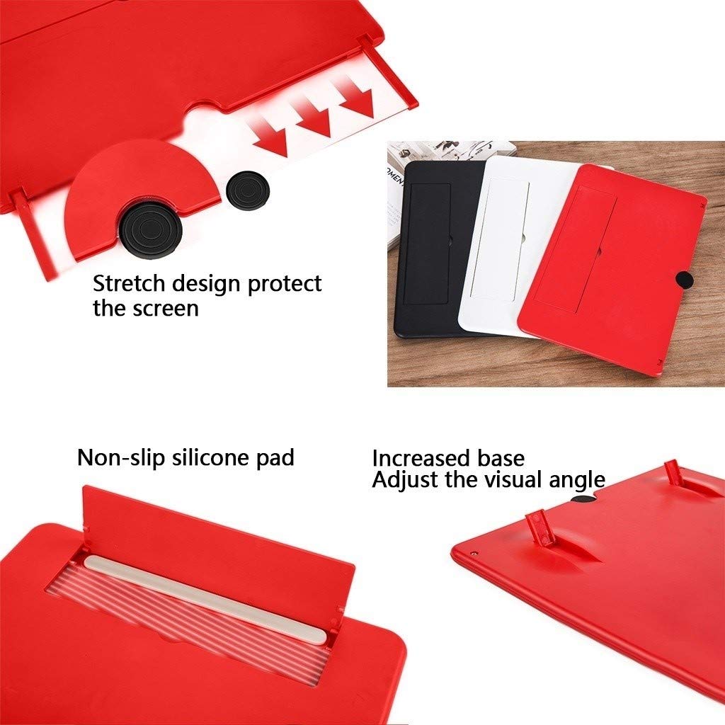 Lente di ingrandimento per Schermo Schermo ingranditore Intelligente 3D Estensibile da 12", for Film e Video su Cellulare, Adatto a Tutti Gli Smartphone(White)