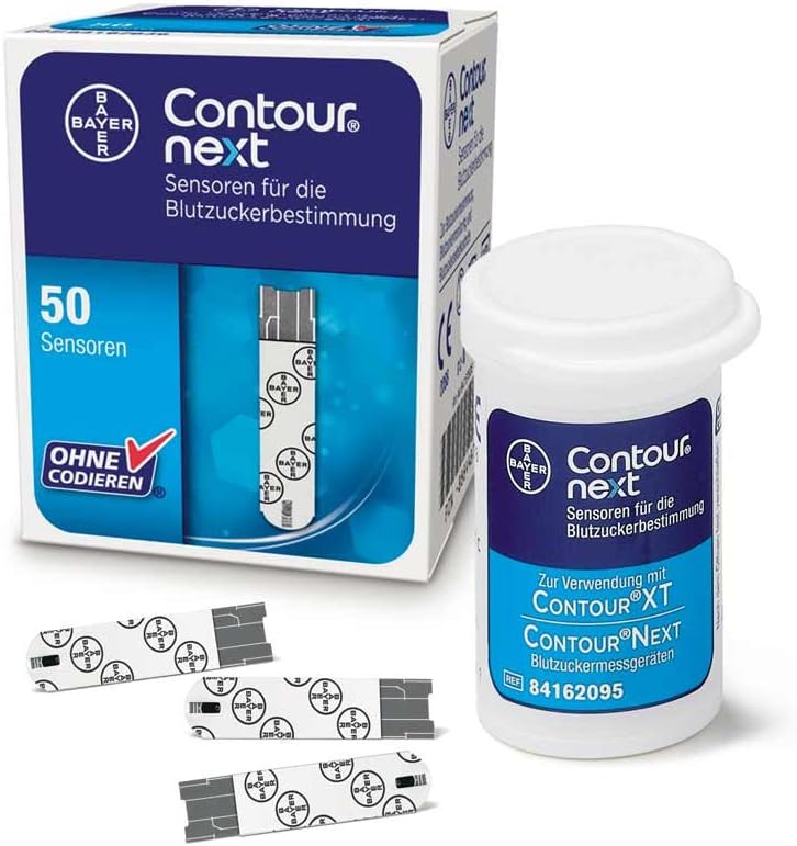 Bayer Contour® Next Sensors, Blood Glucose Test Strips, Pack of 50