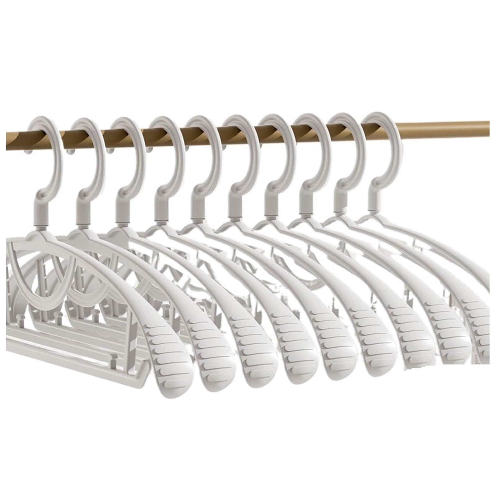 Hangers Hangers Multi-Functional Wide-Shoulder Non-Slip Drying Rack Thickened Clothes Support Coats Hanger(Gray,20pcs)