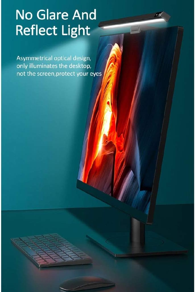 Stepless Dimming Touch Led Desk Lamp for Computer Pc Monitor Screen Bar Hanging Light Reading USB Powered Lamp
