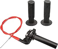 Vista 9 de NIBBI Empuñadura de acelerador giratorio, empuñaduras para bicicleta de tierra con cable de acelerador y empuñadura de manillar para bicicleta pit