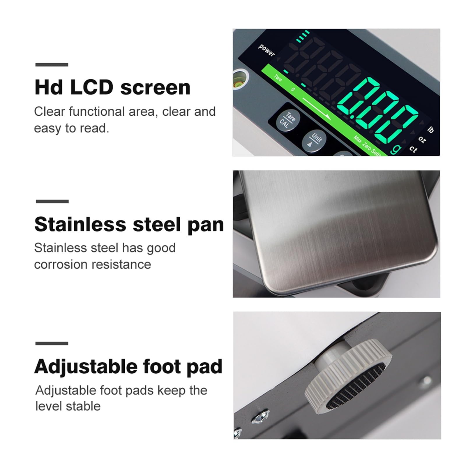 Elektroniczna waga LCD Waga o wysokiej precyzji Kuchnia domowa Waga analityczna 1Kg 0,01g/10Kg 0,1g/5Kg 0,01g Dla wielu obiektów(10KG 0.1G)