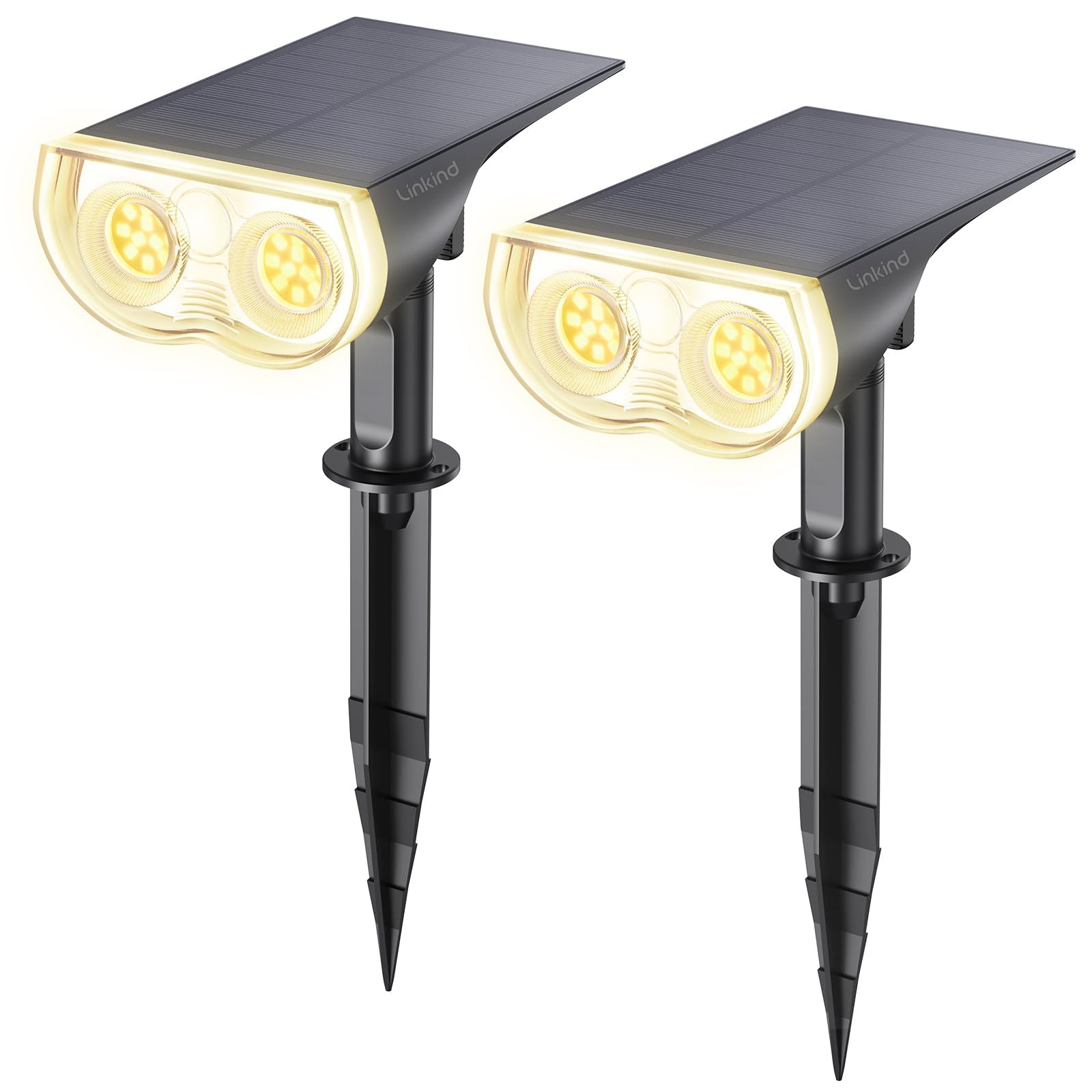 Linkind Solar Lights Outdoor Waterproof IP65, StarRay Dusk-to-Dawn