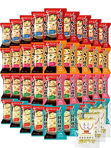 アマノフーズ フリーズドライ 海鮮 雑炊 4種36食 詰め合わせ 国産乾燥野菜 セット インスタント 常温保存の商品画像（Amazon）