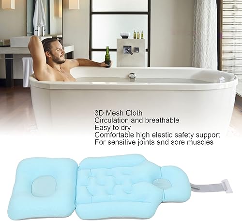 Miniatura 2 de Cojín de baño de cuerpo completo, suave y plegable, para reposacabezas y espalda, cojín de baño de cuerpo completo, almohadas de baño para soporte