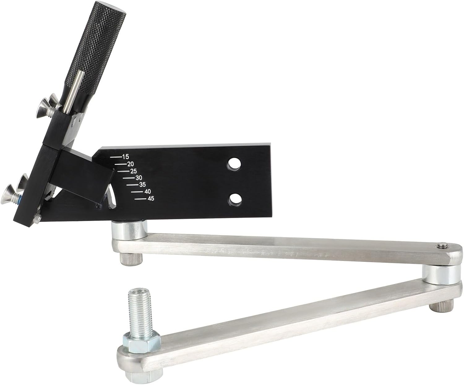 ACEBRI Lawn Mower Blade Sharpener 15°-45° Adjustable, 5005 Lawnmower Blade Sharpener Tool, for Straight and Standard Mower Blades with Ball Bearing Manufacture, Mower Blade Sharpener jig, Black