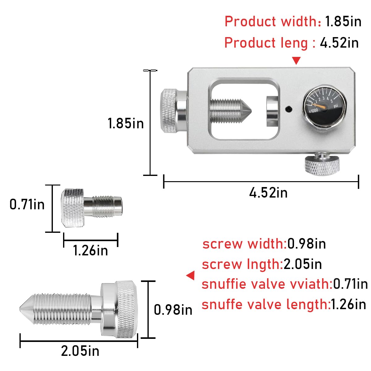 Yoke Valve Scuba Adapter and Paintball Scuba Fill Station,High Pressure 4500 PSI HPA Tank Filling Adapter Charging System with Air Hose,Compatible with Standard K-Valve, J-Valve, and H-Valve.