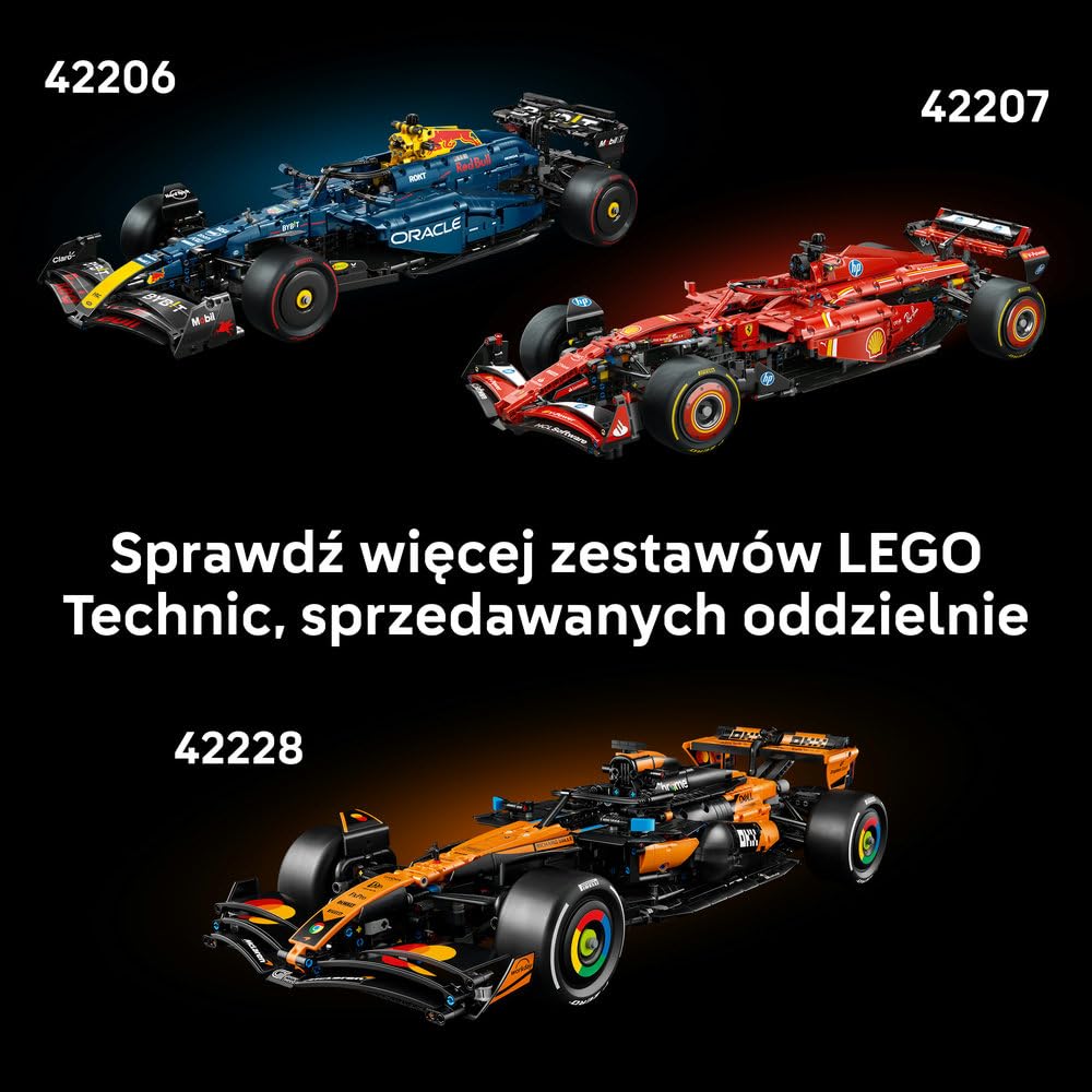 LEGO Technic Bolid F1 Aston Martin Aramco AMR25 42240 | Model wyścigowy F1, klocki konstrukcyjne Technic dla dorosłych, prezent dla fana motoryzacji, 1547 elementów