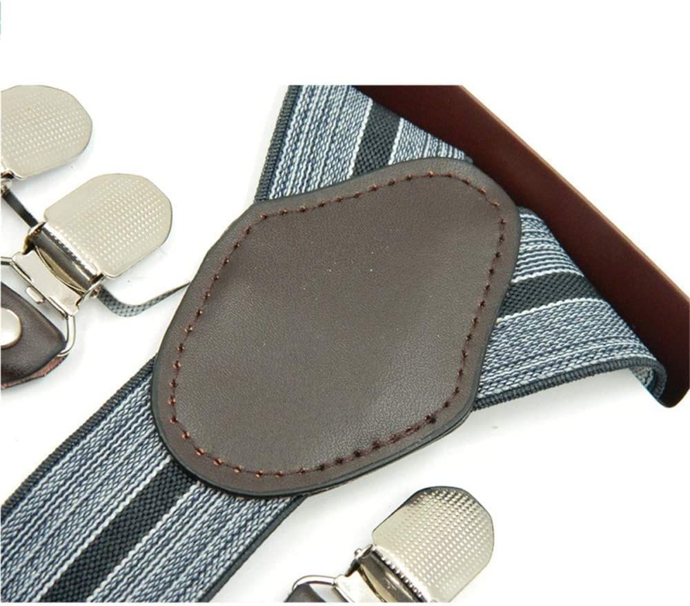 Tirantes for pantalones de hombre, Tirantes en forma de X for hombre Clips de metal fuertes for hombres Trabajo pesado 1.37 pulgadas de ancho 6 hebillas Y Espalda Tirantes elásticos ajustables durader