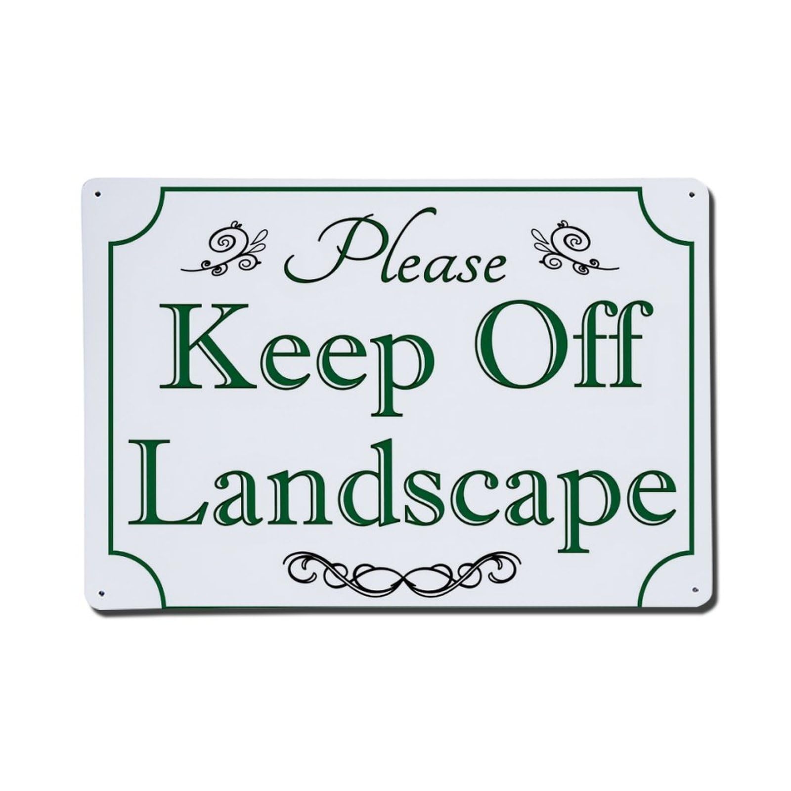 Please Keep Off Landscape Tin Sign Vintage Metal Poster, Home Bar Garage Man Cave Cafe Indoor & Outdoor Wall Decoration 8x12Inches