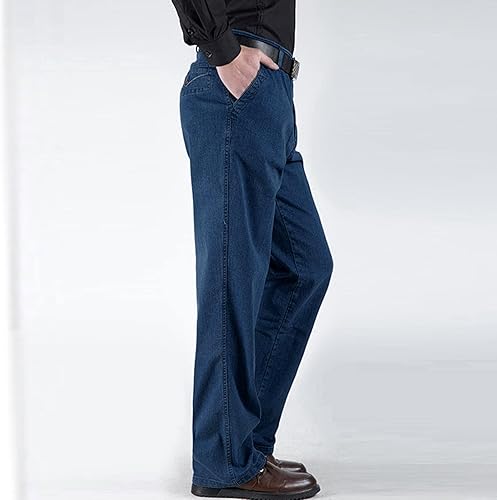 Miniatura 4 de Pantalones casuales para hombre, jeans elásticos ajustados para hombre, desgastados, pierna recta, cómodos, flexibles, con